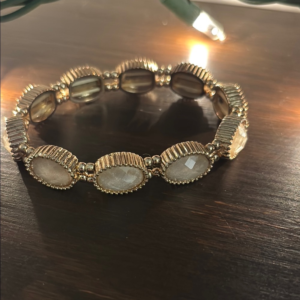 Elegant Gold and Brown Women's Bracelet